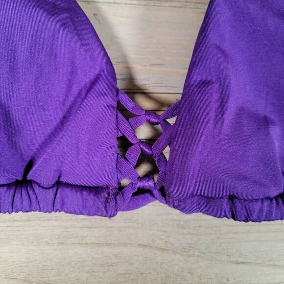 Ralph Lauren Purple String Halter Top Sz M - Picture 3 of 9